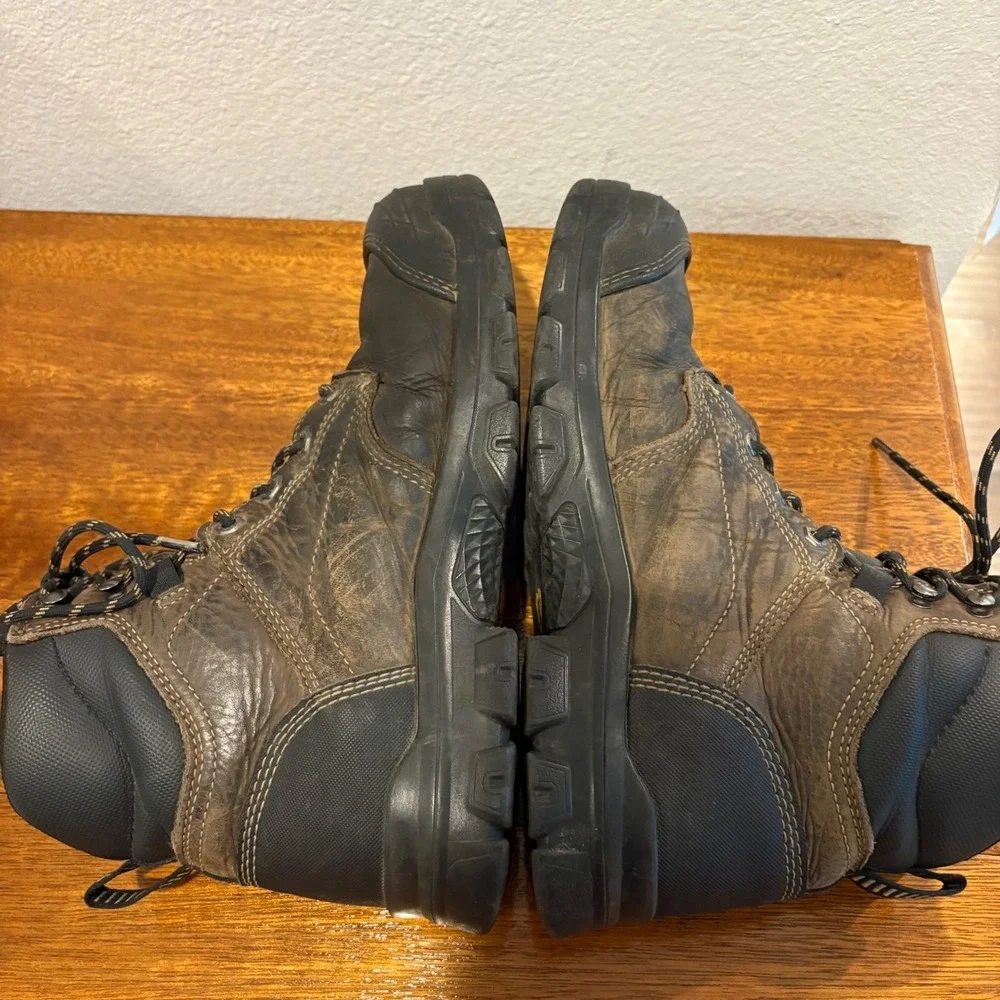 Ariat Work Boots Mens 10.5 EE Wide Brown Leather Steel Toe Waterproof ASTM F2413